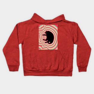 Big chonker black cat Kids Hoodie